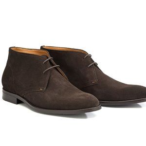 Dark brown Chukka boots 100% leather from French brand Bexley, size 8